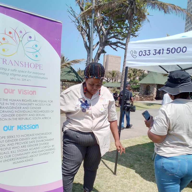 Being interviewed by SABC 